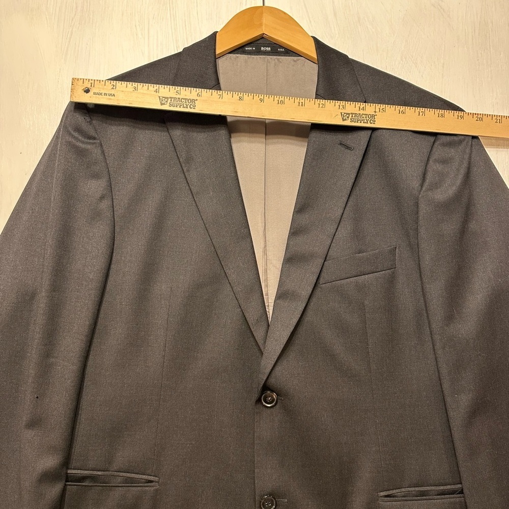 Hugo Boss Pasolini/Movie US 44S Blazer Jacket Super 100 Wool Gray Made in USA - Picture 3 of 15
